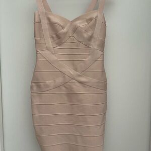 Elegant Dusty Pink Bandage Dress